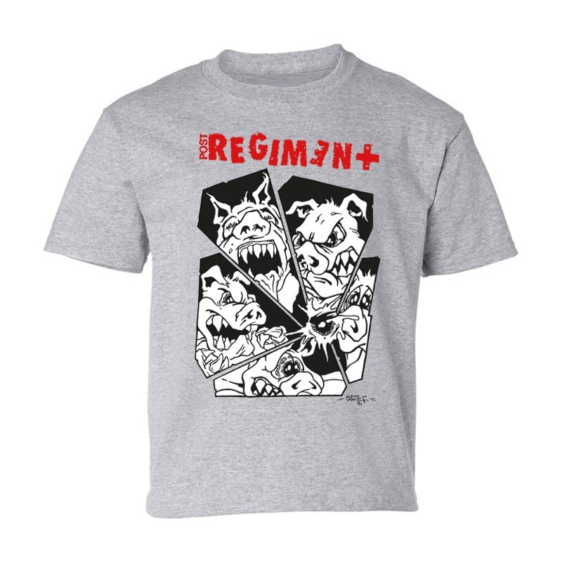 T-shirt. Post Regiment - Szare