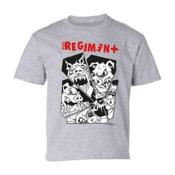 T-shirt. Post Regiment - Szare