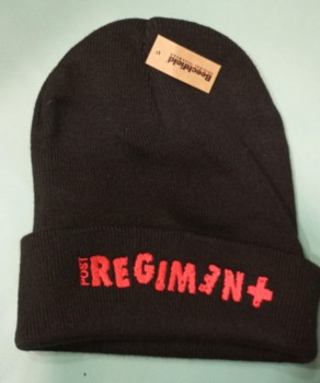 Czapka. Post Regiment - czarna, czerwony haft