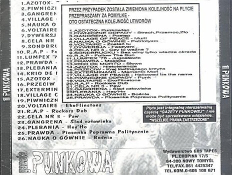 "Płyta Punkowa Vol. 1" - składanka