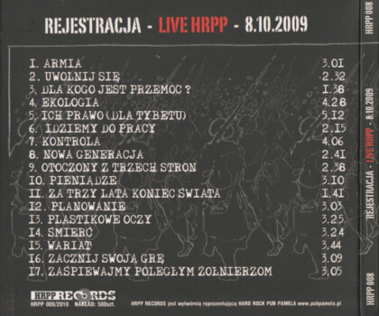 Rejestracja "Live HRRP 8.10.2009"