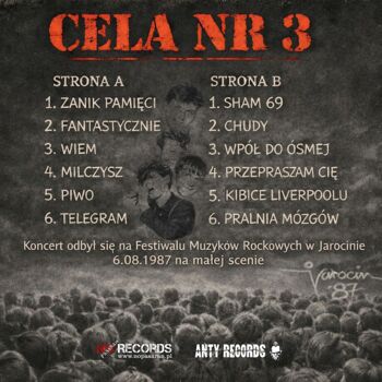 Cela Nr 3 "Jarocin '87" - biały winyl
