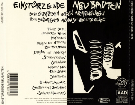 Einstürzende Neubauten "80-83 Strategien Gegen Architekturen" CD