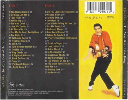 Elvis Presley "Elvis Gold - The Very Best Of The King" CD