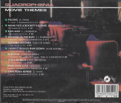 Quadrophenia "Movie Themes" (Twin Peaks, Miami Vice, Rain Man, Tubular Bells(The Exorcist)) CD