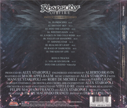 Rhapsody Of Fire "Into The Legend" CD