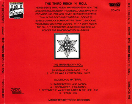 The Residents "The Third Reich 'N' Roll" CD