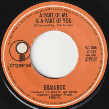 Brainbox "A Part Of Me Is A Part Of You / When I Was Poor" LP