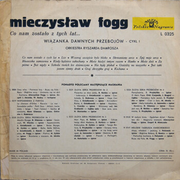 Mieczysław Fogg "Co Nam Zostało Z Tych Lat..." LP