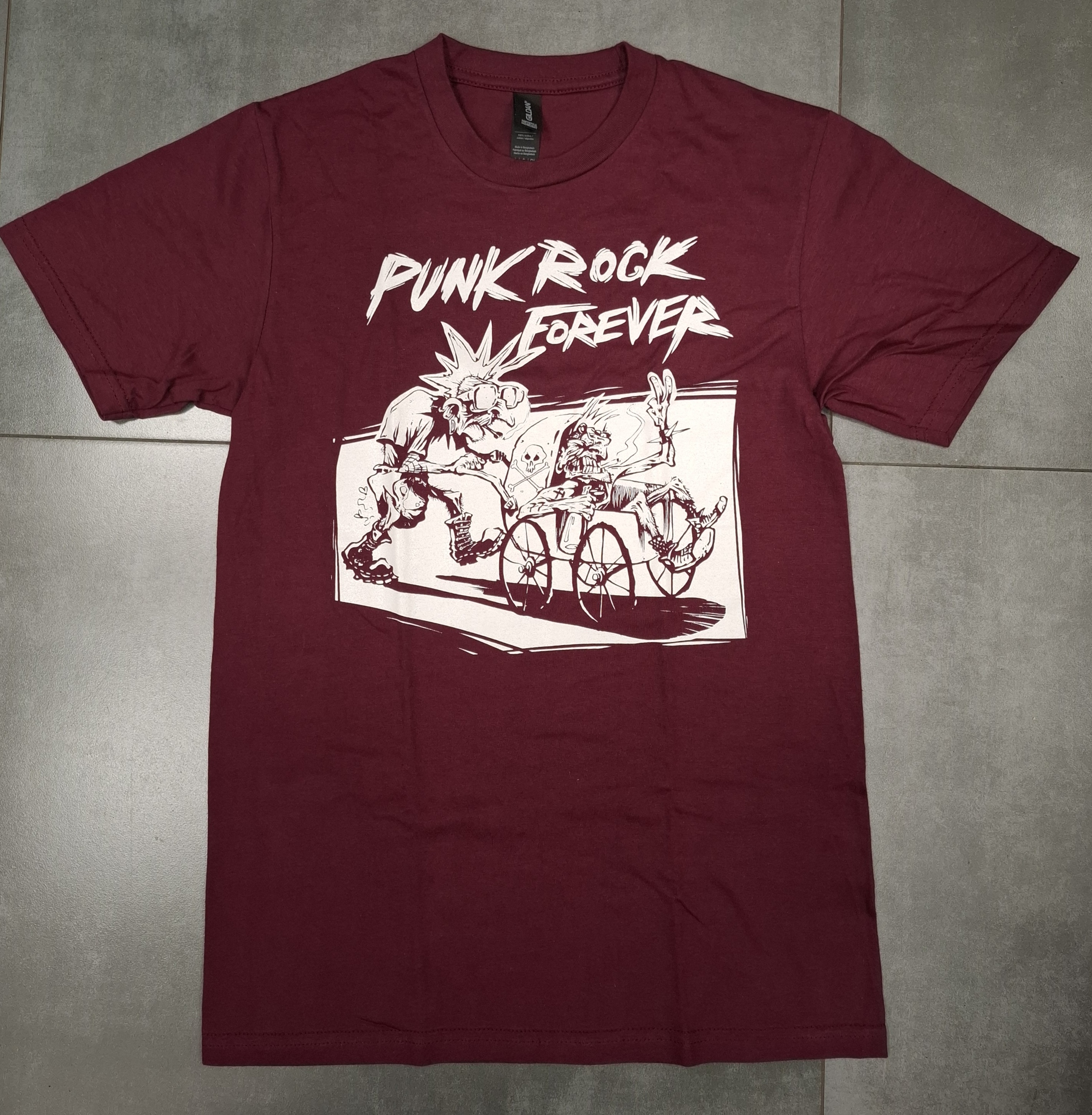 Koszulka - Punk Rock Forever - bordowa