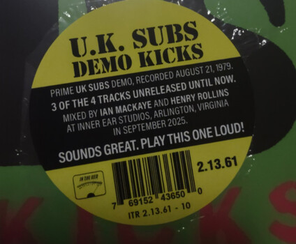 U.K. Subs "Demo Kicks" LP (green vinyl)