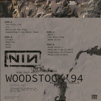 Nine Inch Nails "Live Woodstock '94" 2LP
