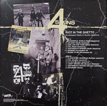The 4 Skins "Riot In The Ghetto: Unreleased Radio & Studio Sessions" LP