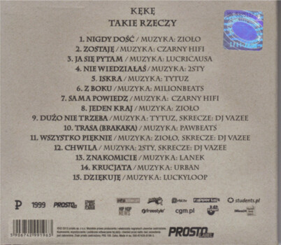 Kękę "Takie Rzeczy"  CD