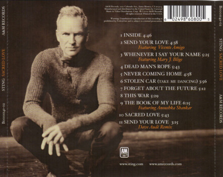 Sting "Sacred Love" CD