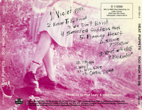 Meat Puppets "Too High To Die' CD