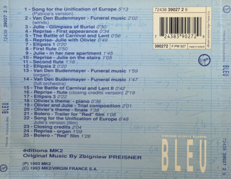 Zbigniew Preisner "Trois Couleurs: Bleu (Bande Originale Du Film)" CD