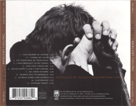 Sting "Mercury Falling" CD