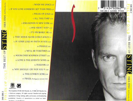 Sting "Fields Of Gold: The Best Of Sting 1984 - 1994" CD