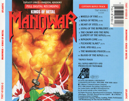 Manowar "Kings Of Metal" CD