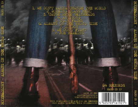 Booze & Glory "Always On The Wrong Side" CD