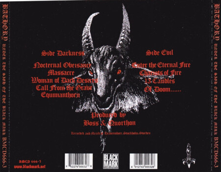 Bathory "Under The Sign Of The Black Mark" CD