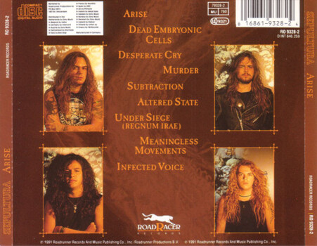 Sepultura "Arise" CD
