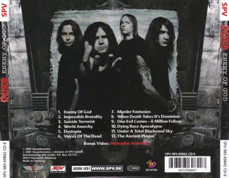 Kreator "Enemy Of God" CD