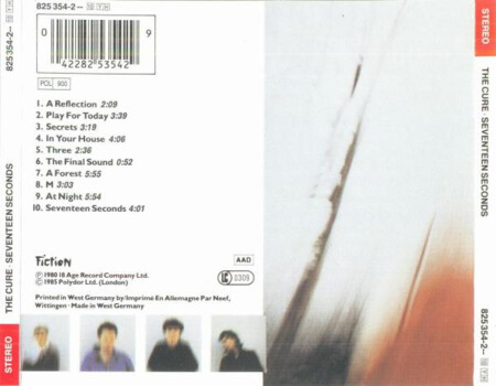 The Cure "Seventeen Seconds" CD