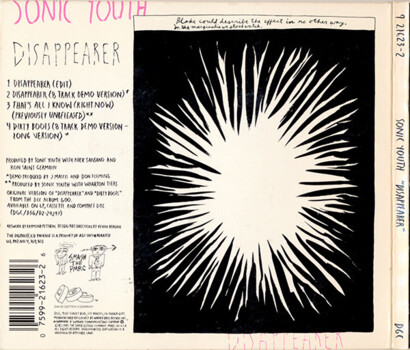Sonic Youth "Disappearer" CD