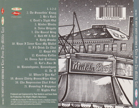 The Mighty Mighty Bosstones "Live From The Middle East" CD